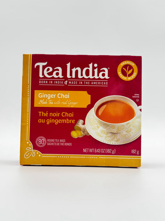 Tea India Ginger Chai 80 Tea Bags - 182 Gm (6.43 O