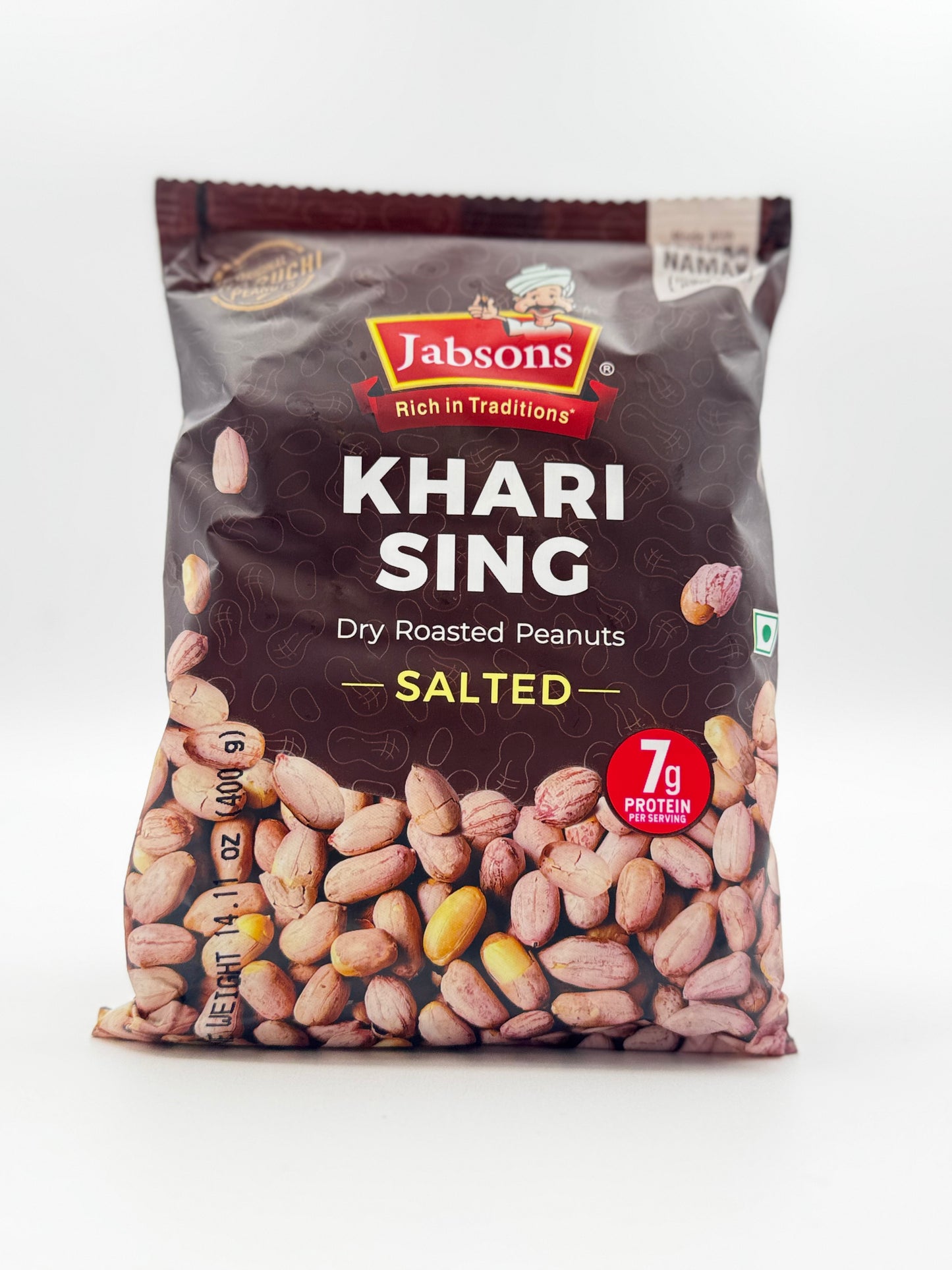 Jabsons Peanuts With Husk Khari Sing - 400 Gm