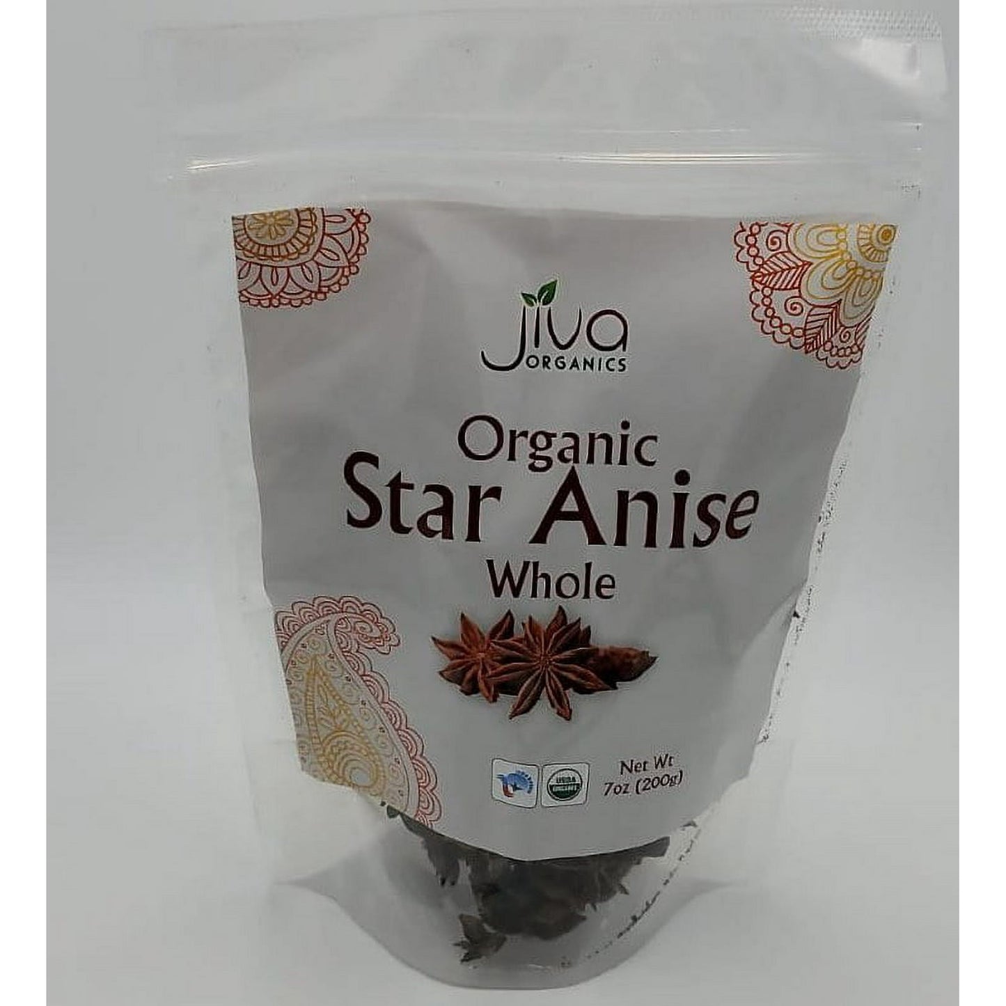 Jiva Organics Organic Star Anise Whole - 200 Gm (7 Oz)