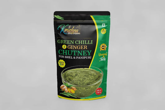 Krushna Green Chilli Chutney- 100 Gm (3.52 Gm)