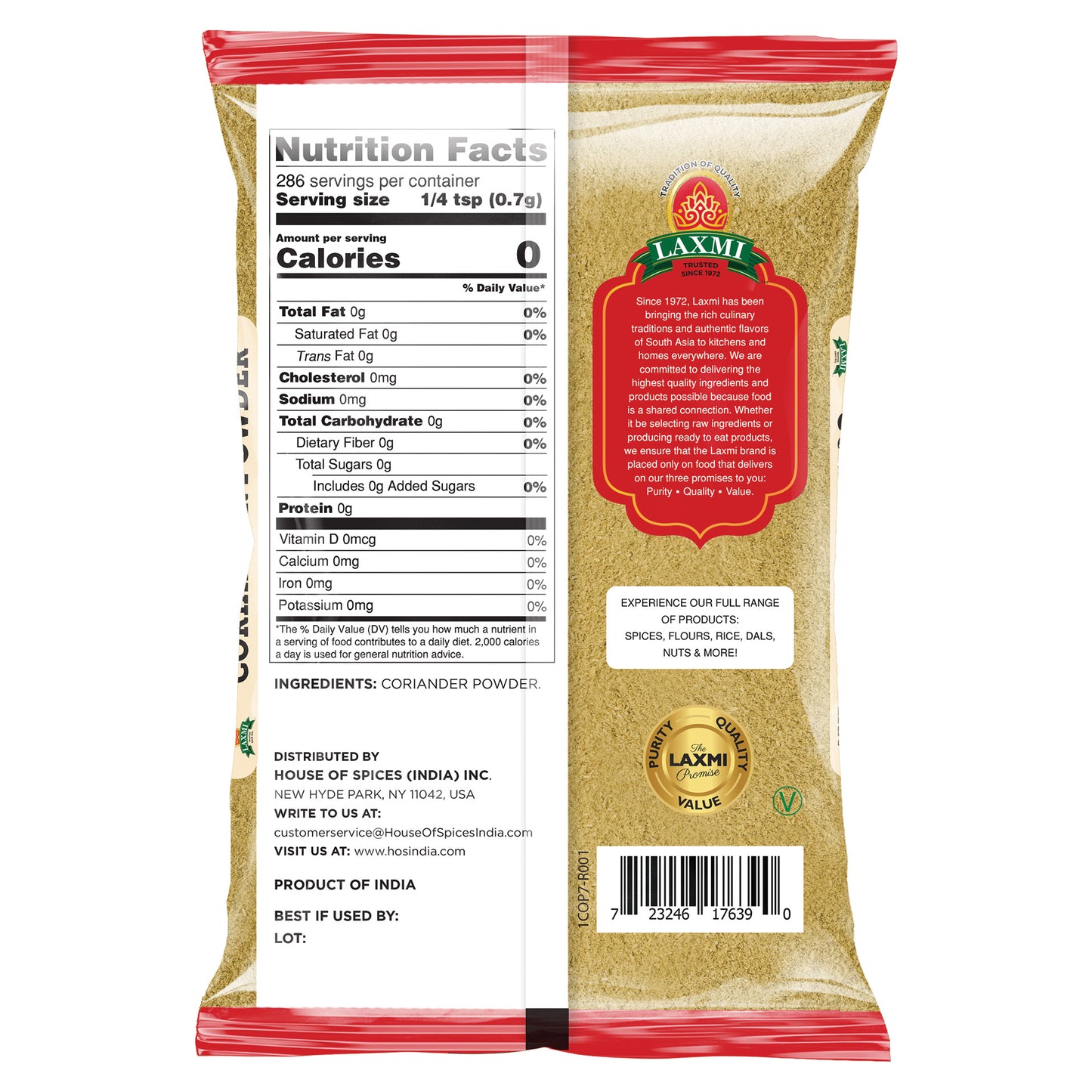 Laxmi Coriander Powder - 200 Gm (7 Oz)