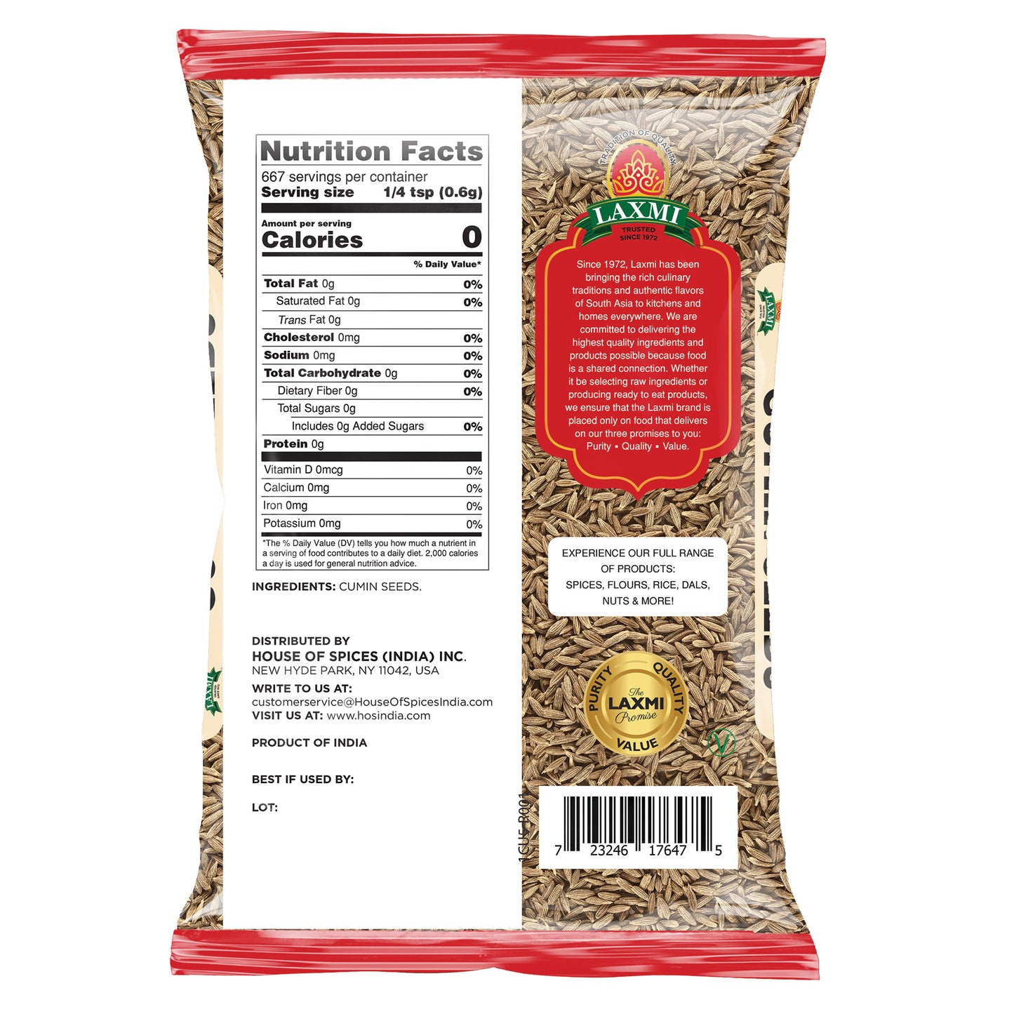Laxmi Cumin Seeds - 14 Oz (400 Gm)