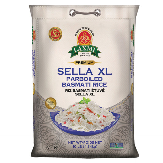 Laxmi Premium Sella XL Parboiled Basmati Rice - 10 Kg (4.54 Lb)