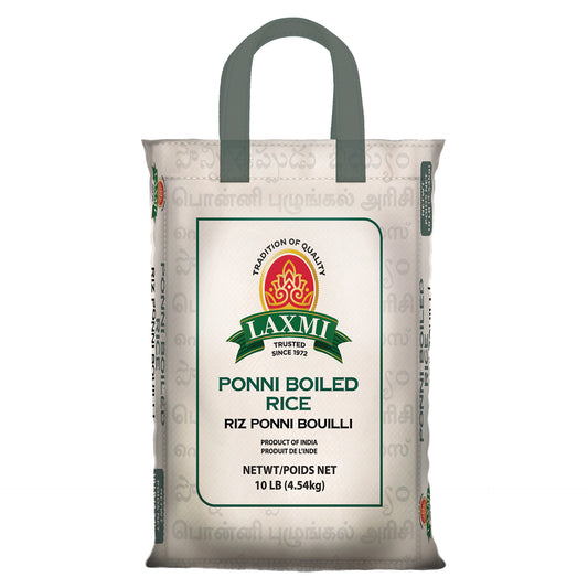 Laxmi Ponni Boiled Rice - 10 Lb (4.54 Kg)