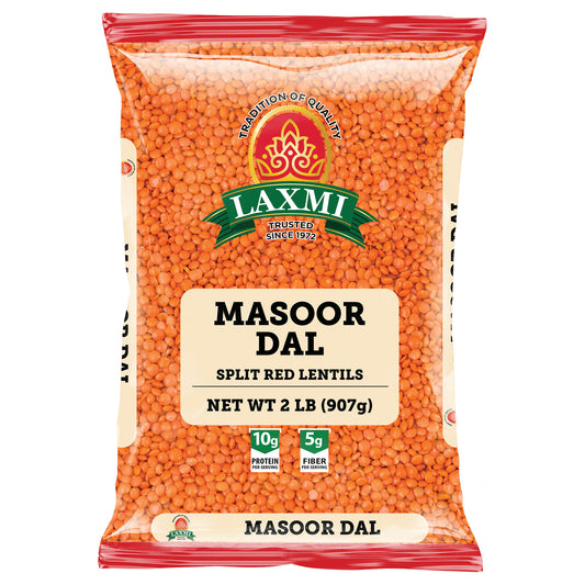 Laxmi Masoor Dal Split Red Lentils - 2 Lb (907 Gm)