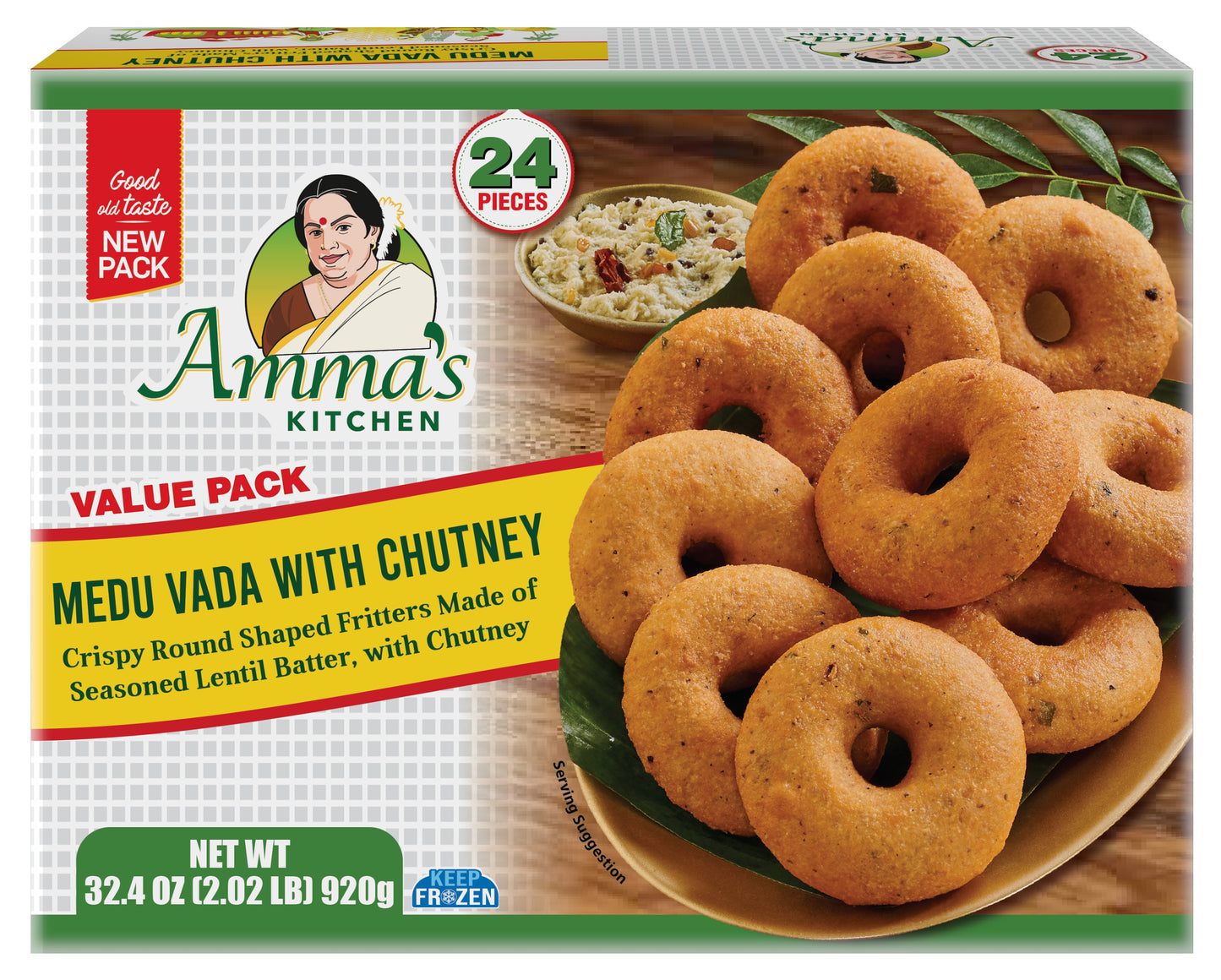 Amma's Kitchen Medu Vada 24 Pc - 920 Gm