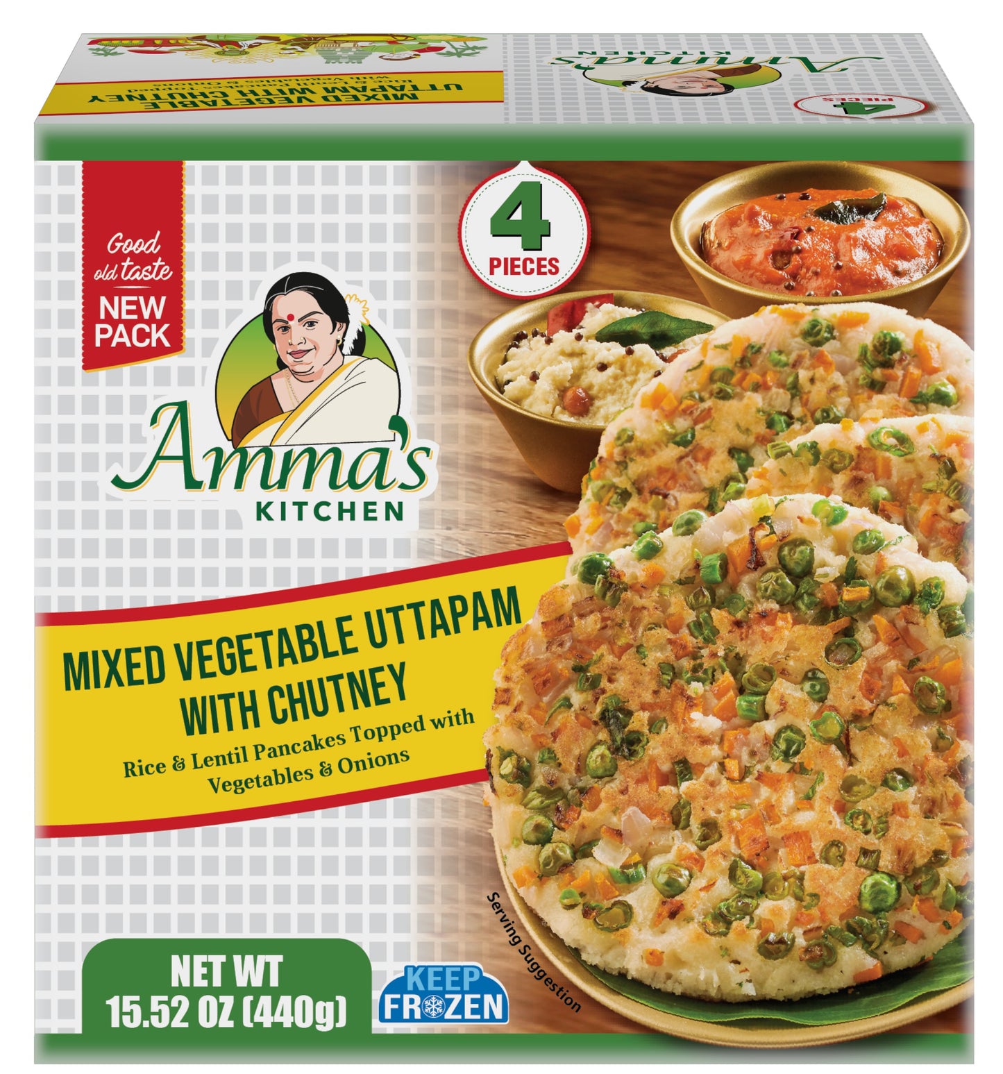 Amma's Kitchen Mixed Vegetable Uttapum- 440 Gm