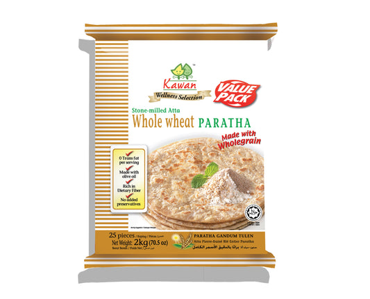 Kawan Whole Wheat Paratha 25 Pc - 70.5 Oz (2 Kg)