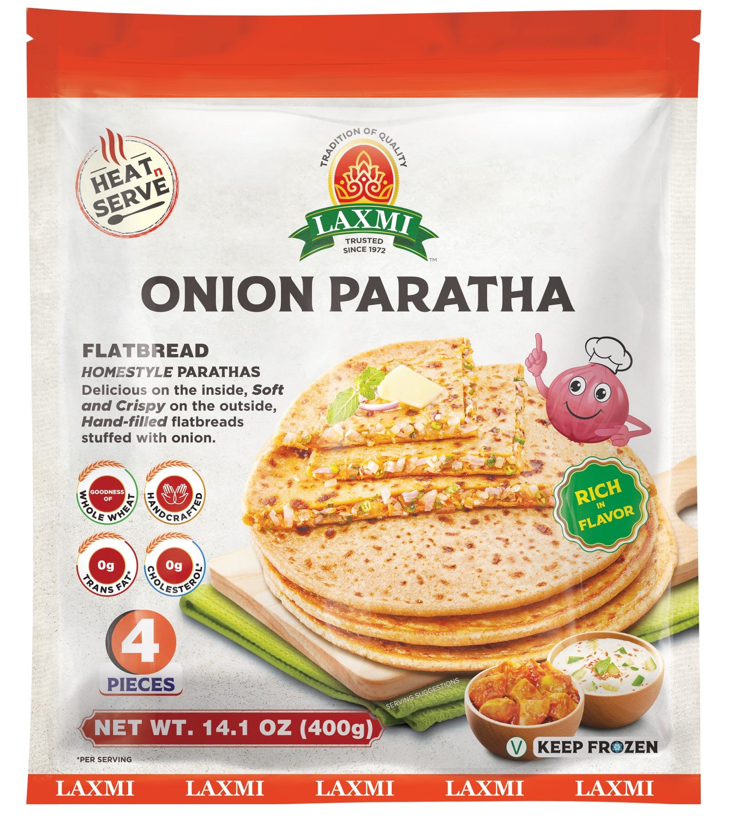 Laxmi Onion Paratha 4 Pc - 400 Gm