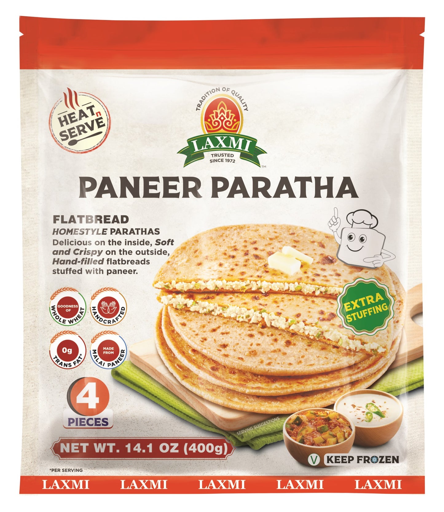 Laxmi Paneer Paratha 4 Pc - 400 Gm