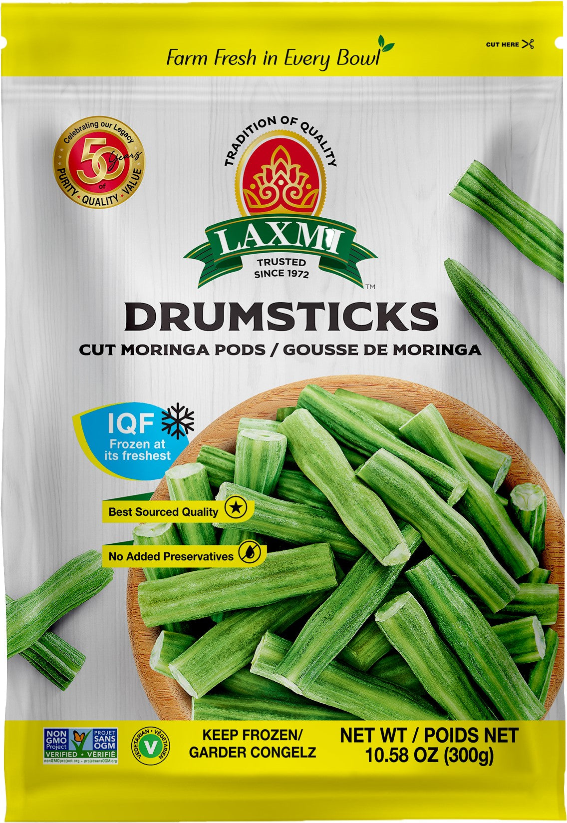Laxmi Frozen Drumsticks -  300 Gm (10.58 Oz)