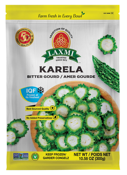 Laxmi Frozen Karela - 300 Gm (10.58 Oz)