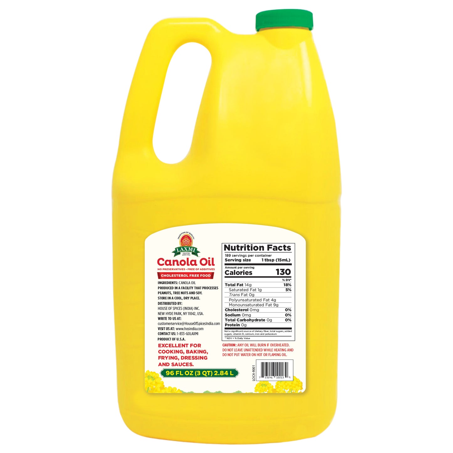 Laxmi Canola Oil - 96 Fl Oz (2.84 L)