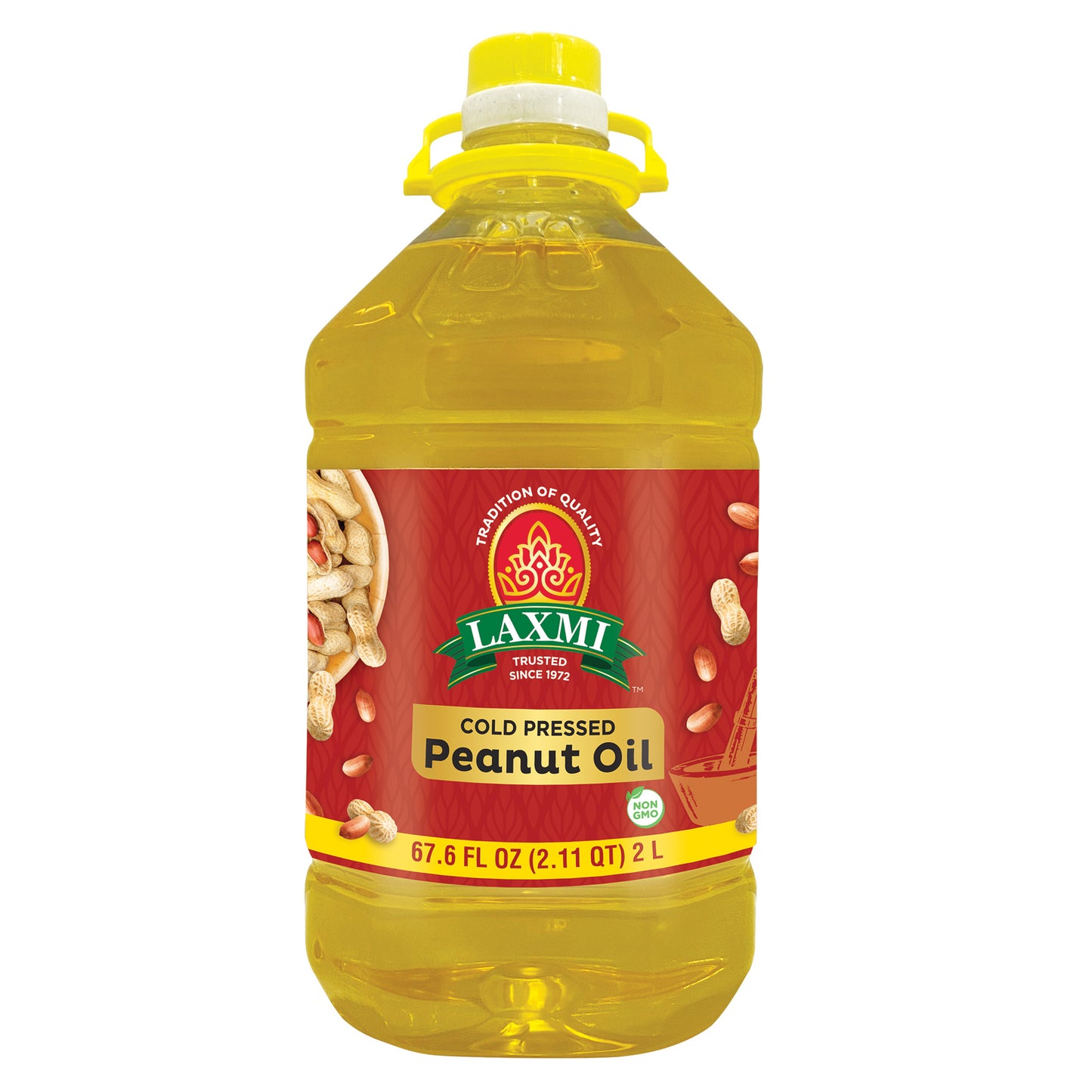 Laxmi Cold Pressed Peanut Oil - 2 L (67.6 Fl Oz)