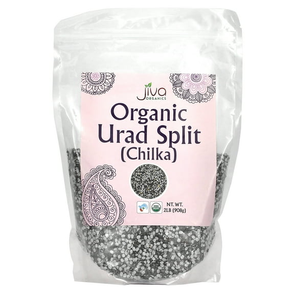Jiva Organics Organic Urad Split Chilka Dal - 2 Lb