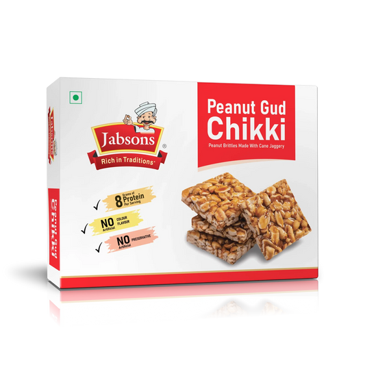 Jabsons Chikki Peanut Gud - 400 Gm (14.1 Oz)