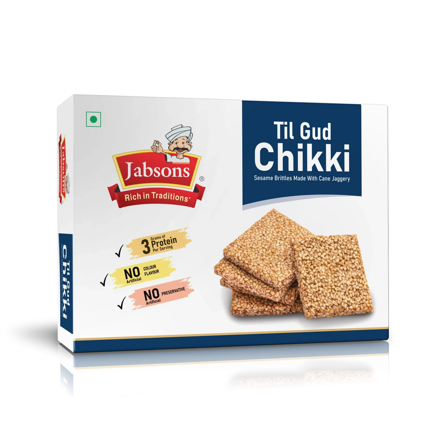 Jabsons Chikki Til Gud - 400 Gm (14 Oz)