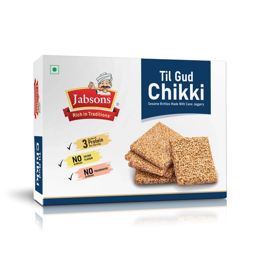 Jabsons Chikki Til Gud - 400 Gm (14 Oz)