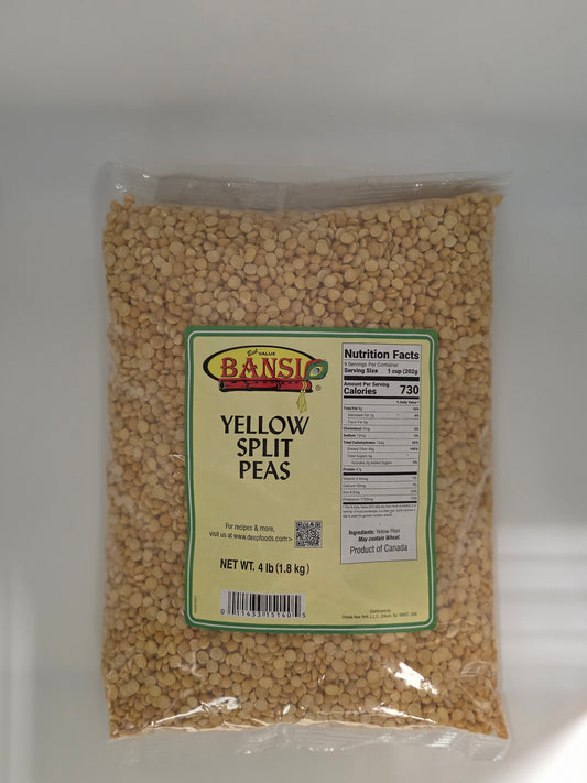 Bansi Yellow Split Peas- 4 Lb (1.8 Kg)