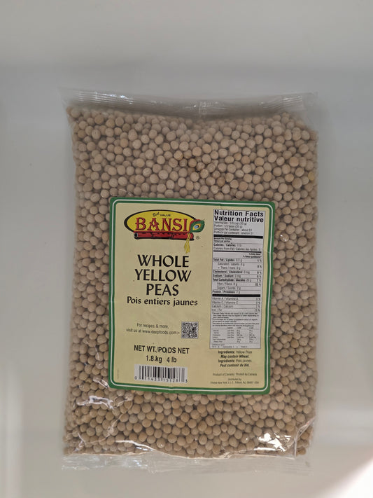 Bansi Yellow Whole Peas - 4 Lb (1.8 Kg)