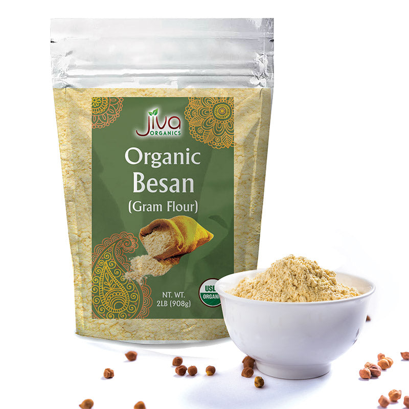 Jiva Organics Organic Besan - 2 Lb (908 Gm)