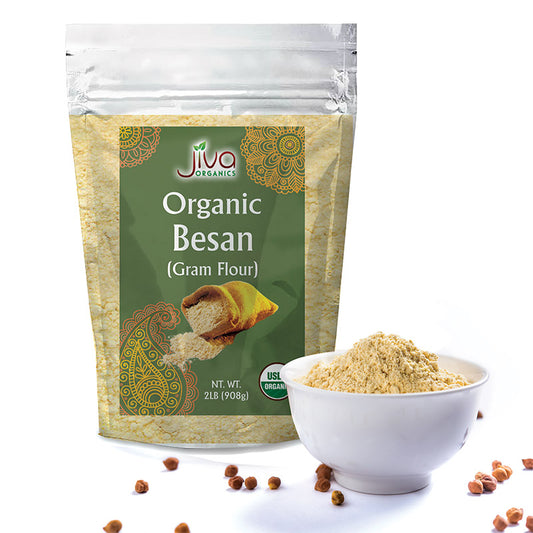 Jiva Organics Organic Besan - 2 Lb (908 Gm)