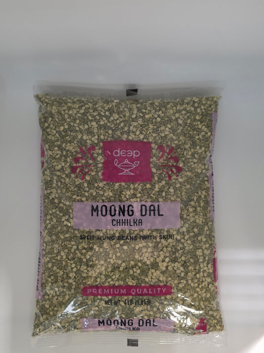 Deep Green Moong Dal Chilka Split - 4 Lb (1.8 Kg)