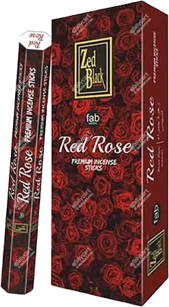 Zed Black Incense Red Rose 6 Pk - 120 Sticks