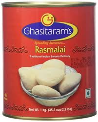 Ghasitaram's Rasmalai - 1 Kg (2.2 Lb)