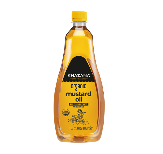 Khazana Organic Mustard Oil - 1 L (33.8 Fl Oz)